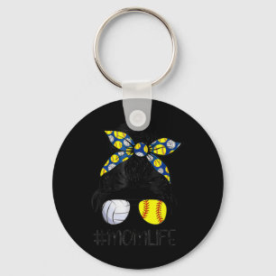 Porte-clés Maman Vie Softball Volleyball Maman's Day Mess