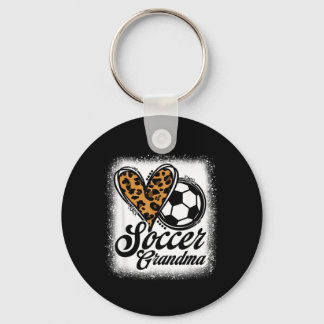 Porte-clés Mamie de football mignonne cœur léopard