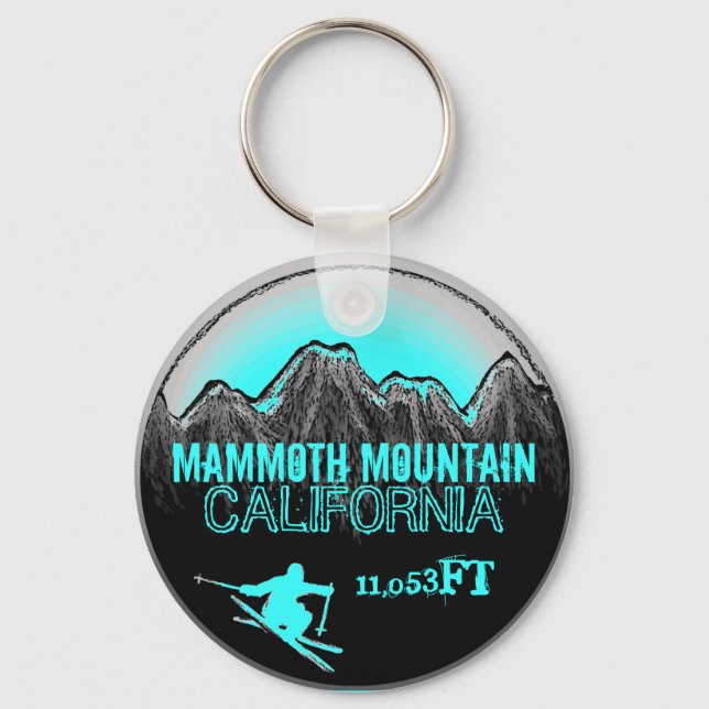 Porte-clés Mammoth Mountain California ski porte - clé turquo (Recto)