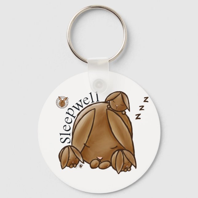 Porte-clés Mammy Round Rabbit-Sleepwell-Keychains (Recto)