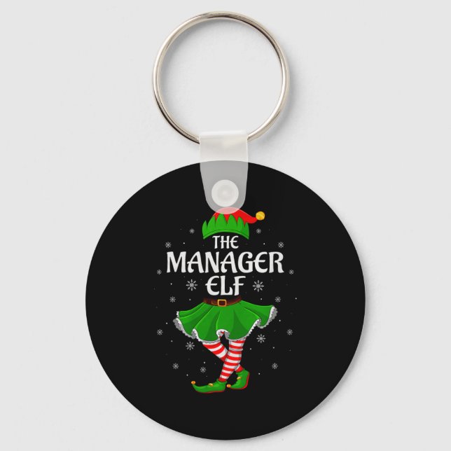 Porte-clés Manager Elf Christmas Family Girls Women Elf Squad (Recto)