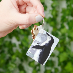 Porte-clés Manchot à Collier Vintage, Oiseaux d'Antarctique