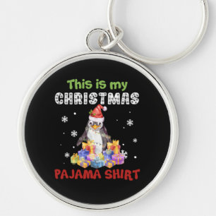 Porte-clés Manchot C'est Ma Chemise De Pyjama De Noël