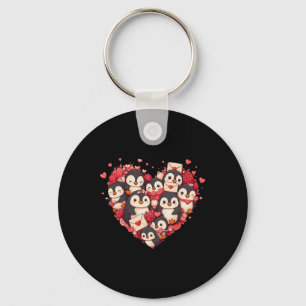 Porte-clés Manchot drôle coeur Saint Valentin Manchot Femmes