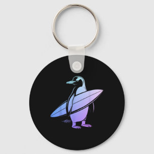 Porte-clés Manchot surfeur Planche de surf Drôle Mignon Surfi