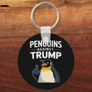Porte-clés Manchots Pattes En L'air Résistent Contre Trump