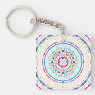 Porte-clés mandala coloré