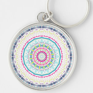Porte-clés mandala coloré