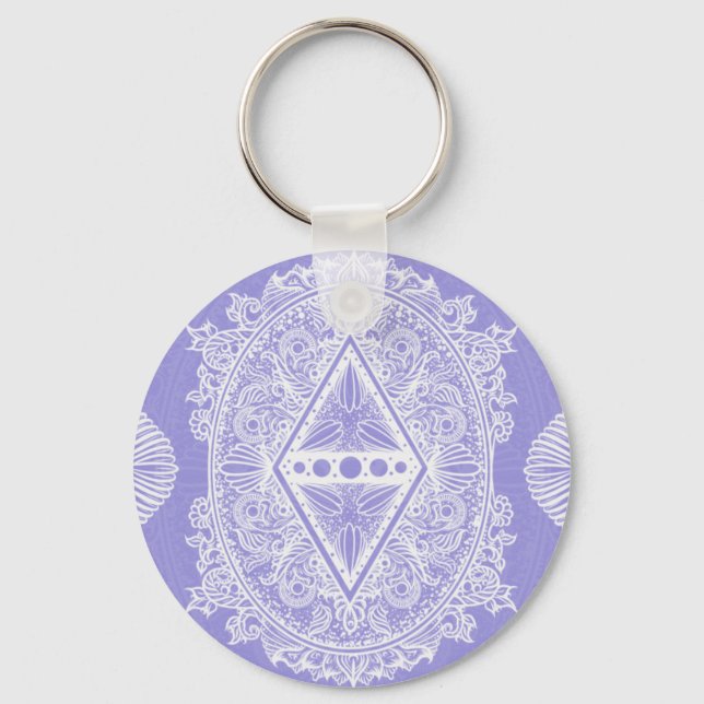 Porte-clés Mandala de diamant céleste (Recto)