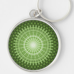 Porte-clés Mandala de vert olive