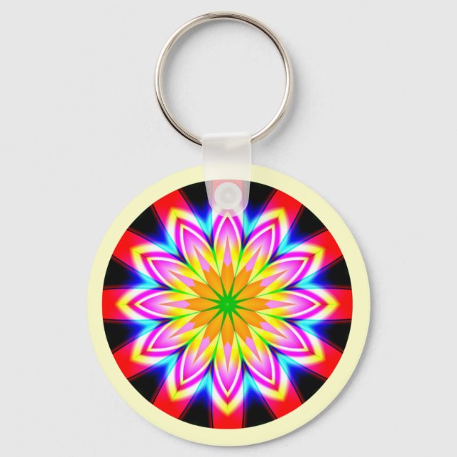 Porte-clés Mandala fractal (Recto)