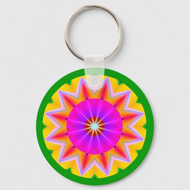 Porte-clés Mandala fractal (Recto)