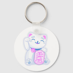 Porte-clés maneki neko pastel