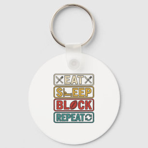 Porte-clés Manger Dormir Bloquer Répéter Maillot Vintage Foot