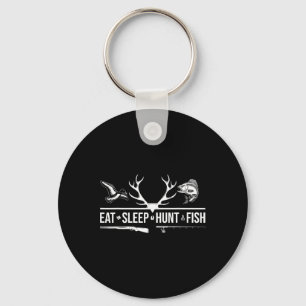 Porte-clés Manger Dormir Chasser Pêcher Drôle Chasse Pêche Gr
