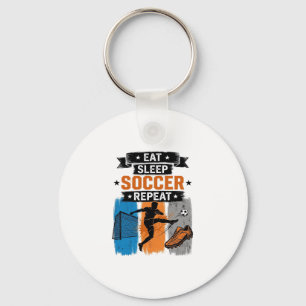 Porte-clés Manger Dormir Football Répéter Vintage Maillot de