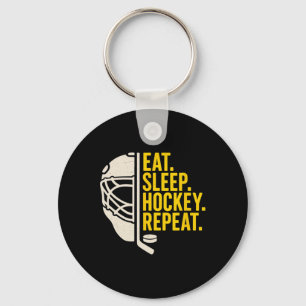 Porte-clés Manger Sommeil Hockey Répéter Pour Joueurs De Hock