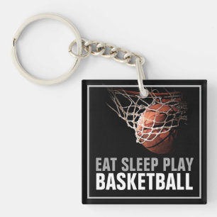 Porte-clés Manger Sommeil Jouer Basket-Ball Artwork Motivatio