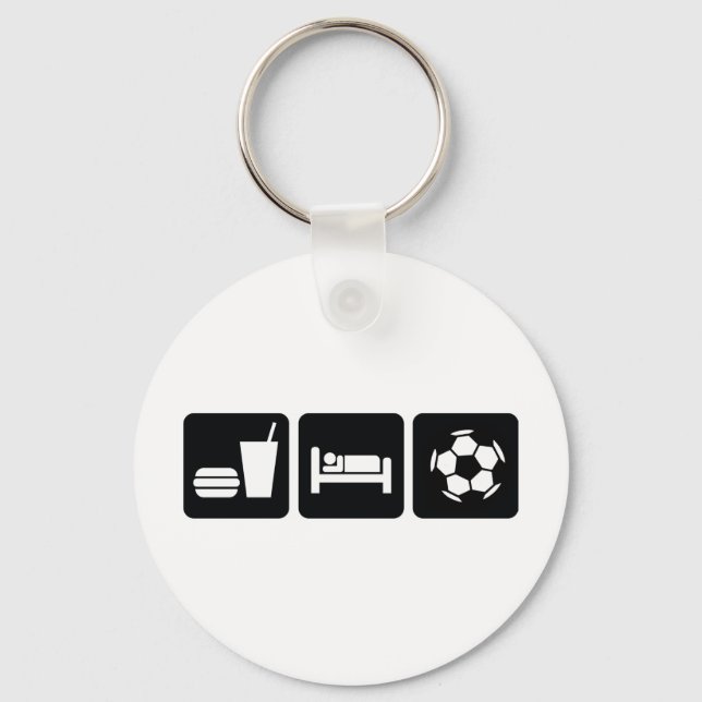 Porte-clés Mangez le football du sommeil / Football (Recto)