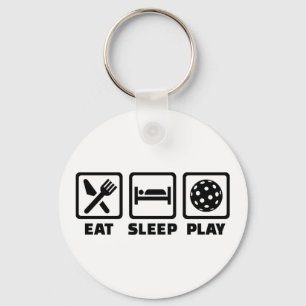 Porte-clés Mangez le jeu Floorball de sommeil