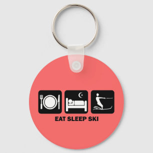 Porte-clés mangez le ski d'eau de sommeil