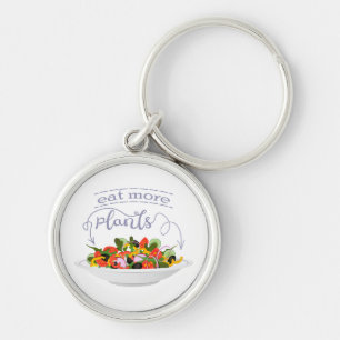 Porte-clés Mangez plus de plantes frais motivation salade let