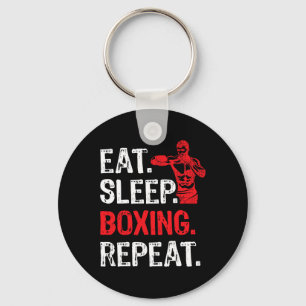 Porte-clés Mangez Sleep Boxing Répétez Boxer Joueur Drôle