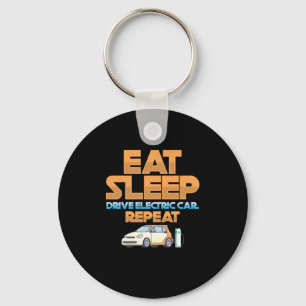 Porte-clés Mangez Sleep Drive Électrique Voiture Ecar Charge