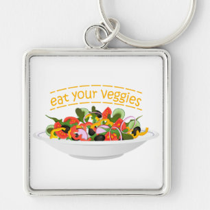 Porte-clés Mangez vos Légumes Citer salade fraîche mélange bo