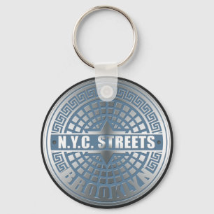 Porte-clés Manhole Cover Brooklyn Blue