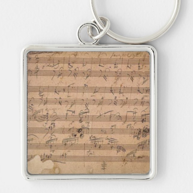 Porte-clés Manuscrit de musique de sonate de Beethoven (Devant)