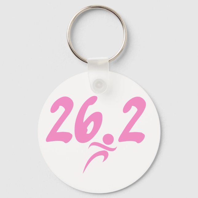 Porte-clés Marathon rose 26,2 (Recto)