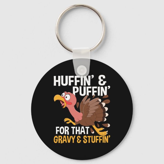 Porte-clés Marathon Thanksgiving Courir Turquie Automne H Aut (Recto)