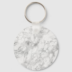 Porte-clés Marbre Gris Blanc Élégance Classique Brillance