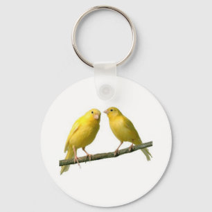 Porte-clés Marchandises d'oiseau jaune canari d'animal famili