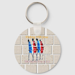 Porte-clés Marcher Avec Jésus Hakuna Matata Inspiré Beautifu