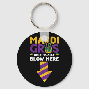 Porte-clés Mardi Gras Blow Breathalyzer Ici Amusant Mard Adul