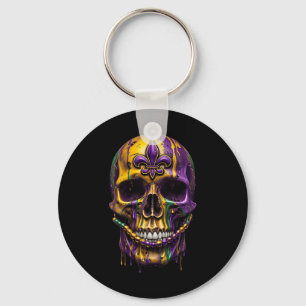 Porte-clés Mardi Gras Costume sucre crâne Carnaval Halloween
