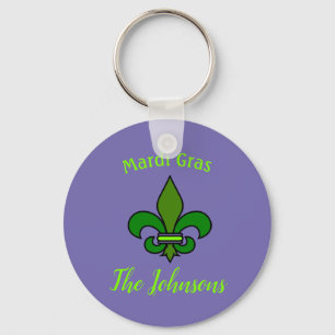 Porte-clés Mardi Gras Fleur de Lis Porte - clé personnalisé