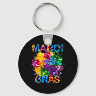 Porte-clés Mardi Gras Masque Chemise Aquarelle Femmes Hommes