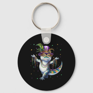 Porte-clés Mardigator mardi Gras Alligator Danseuse Carn