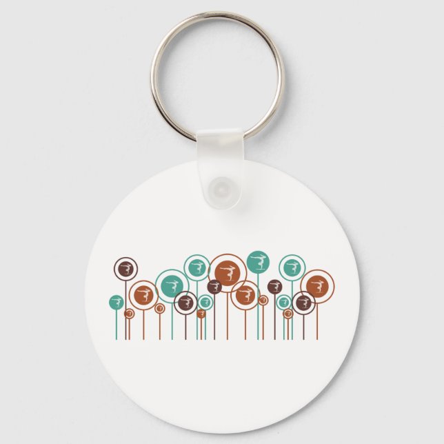 Porte-clés Marguerites de gymnastique (Recto)