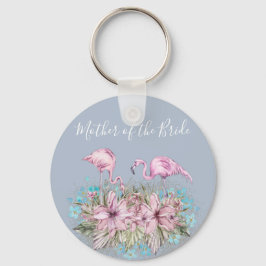 Porte-clés Mariage de Flamants roses tropicaux