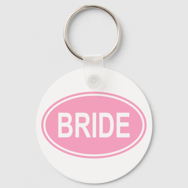 Porte-clés Mariage de mariée Oval Rose (Recto)