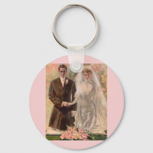 Porte-clés mariage édouardien 1906