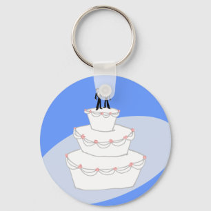 Porte-clés Mariage Gâteau Deux Pièces