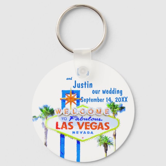Porte-clés Mariage Memento de Las Vegas (Recto)