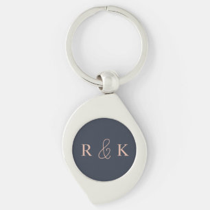 Porte-clés Mariage personnalisé monogrammed