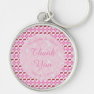 Porte-clés Mariage rose Printemps Cerisiers en fleurs et ceri