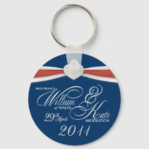 Porte-clés Mariage royal - Anneaux de clé William & Kate